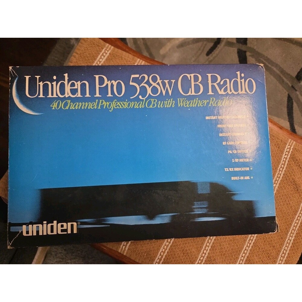 Uniden PRO538W 40-Channel CB Radio, Front Fired Speaker, RF Gain Control NOS
